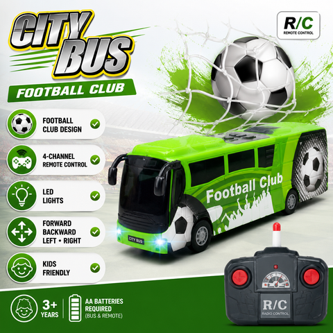 Football Club RC Bus with LED Lights