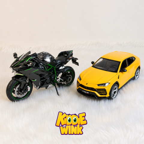 Diecast Model Lambo Urus & And Diecast Kawasaki Ninja H2R