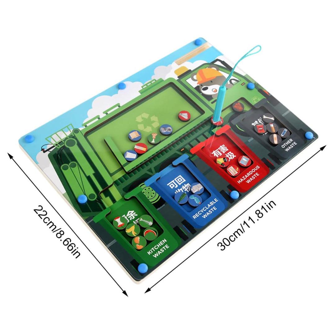 Montessori Garbage Sorter Maze Board Toy For Kids - KiddieWink - Gifts They'll Love
