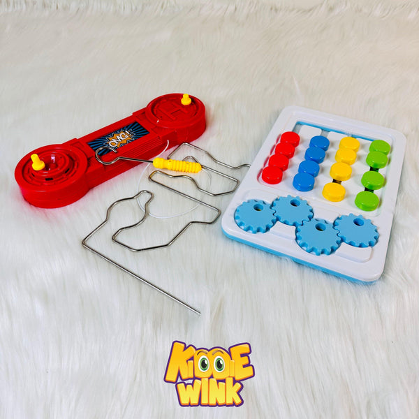 Electric Don't Buzz Game & Brain Teaser Color Sorter Pack For Kids