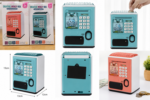 Kids Mini ATM Money Bank With Fingerprint