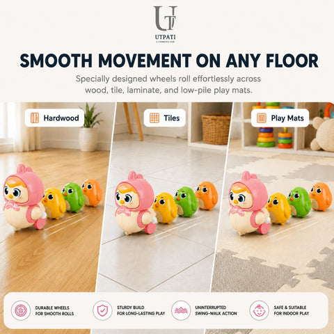 Interactive Crawling Toy - Hen With 3 Chicken