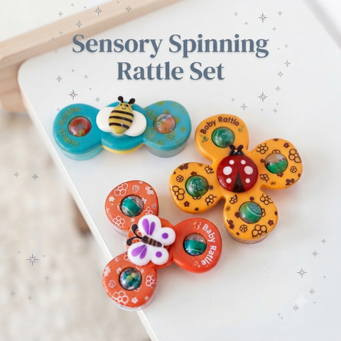 Sensory Baby Rattle Spinner Toy (Pack of 3)