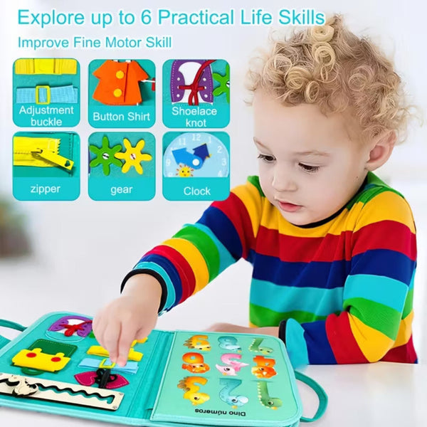 Montessori Dino Busy Book for Toddlers