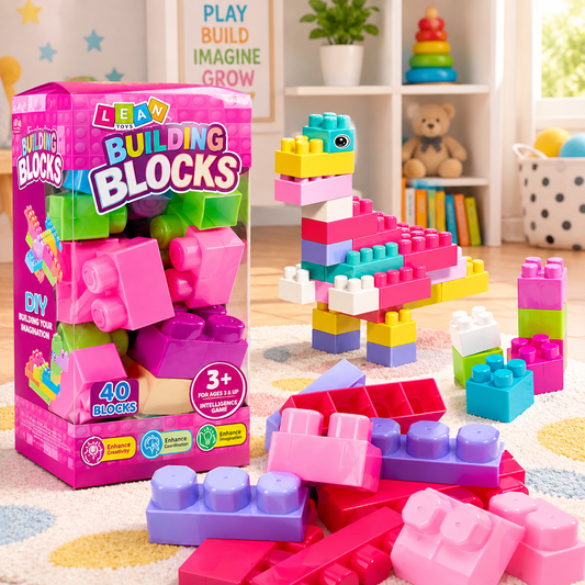 55-Piece Colorful Building Blocks Set for Kids
