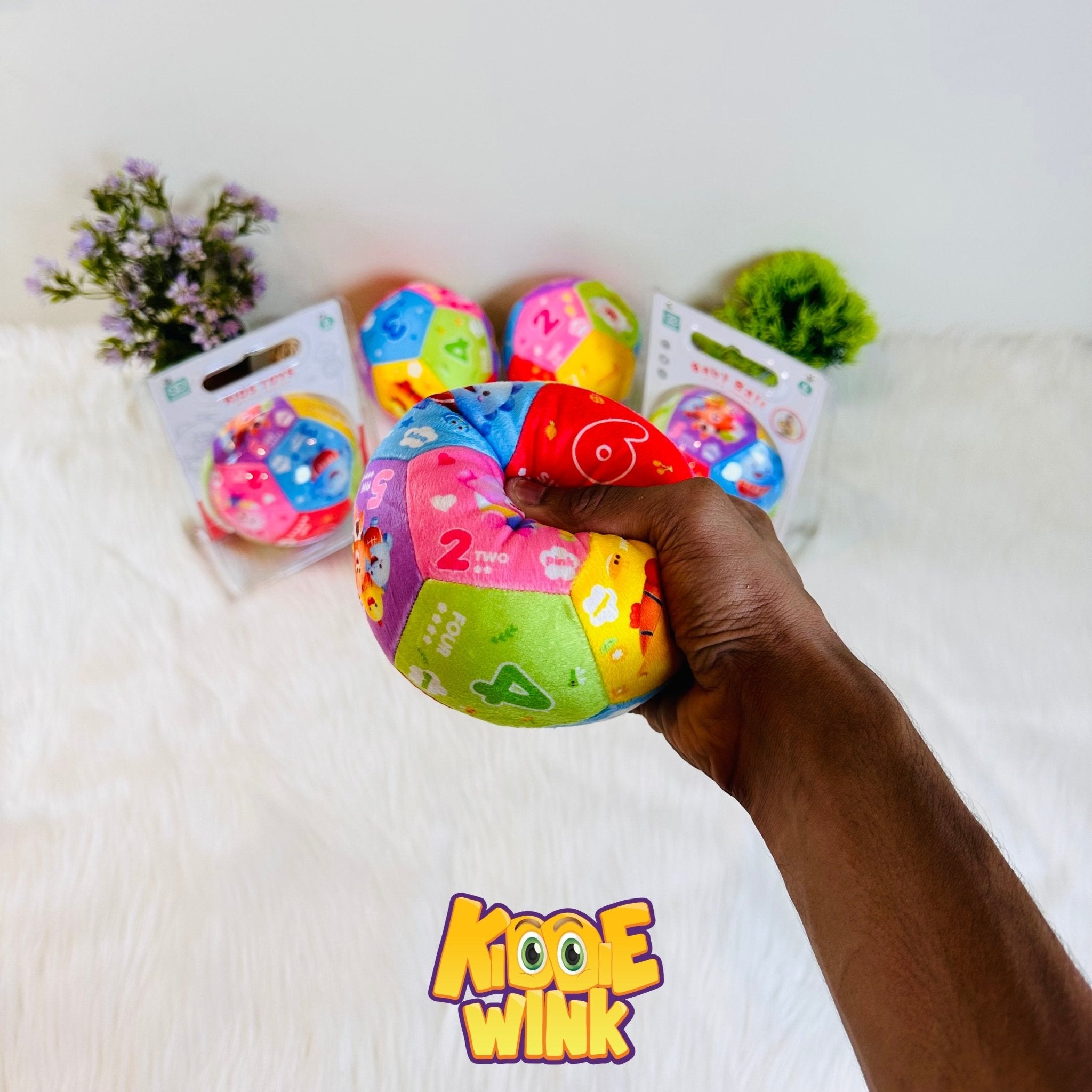Colorful Soft Rattle Sensory Ball Toy - KiddieWink - Gifts They'll Love