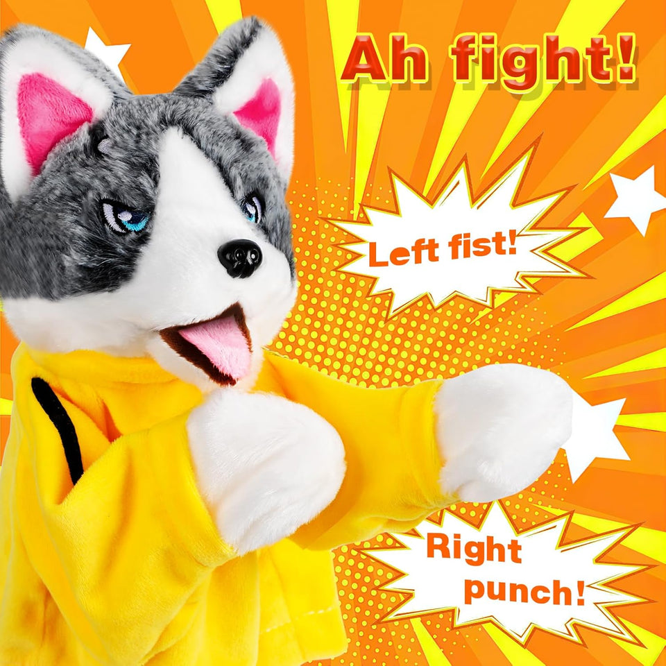 Funny Husky Boxing Hand Puppet - KiddieWink - Gifts They'll Love