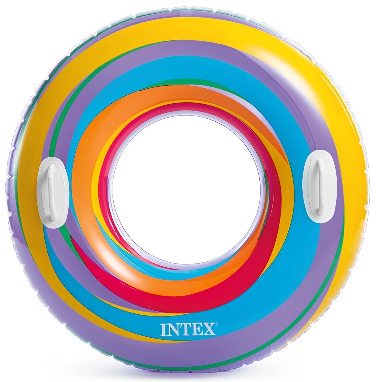 KiddieWink™ Inflatable Rainbow Swimming Round Tube (91cm) For Kids - KiddieWink - Gifts They'll Love