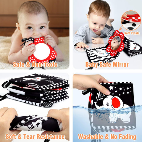 Cute Panda Sensory Soft Cloth Book For Babies - KiddieWink - Gifts They'll Love