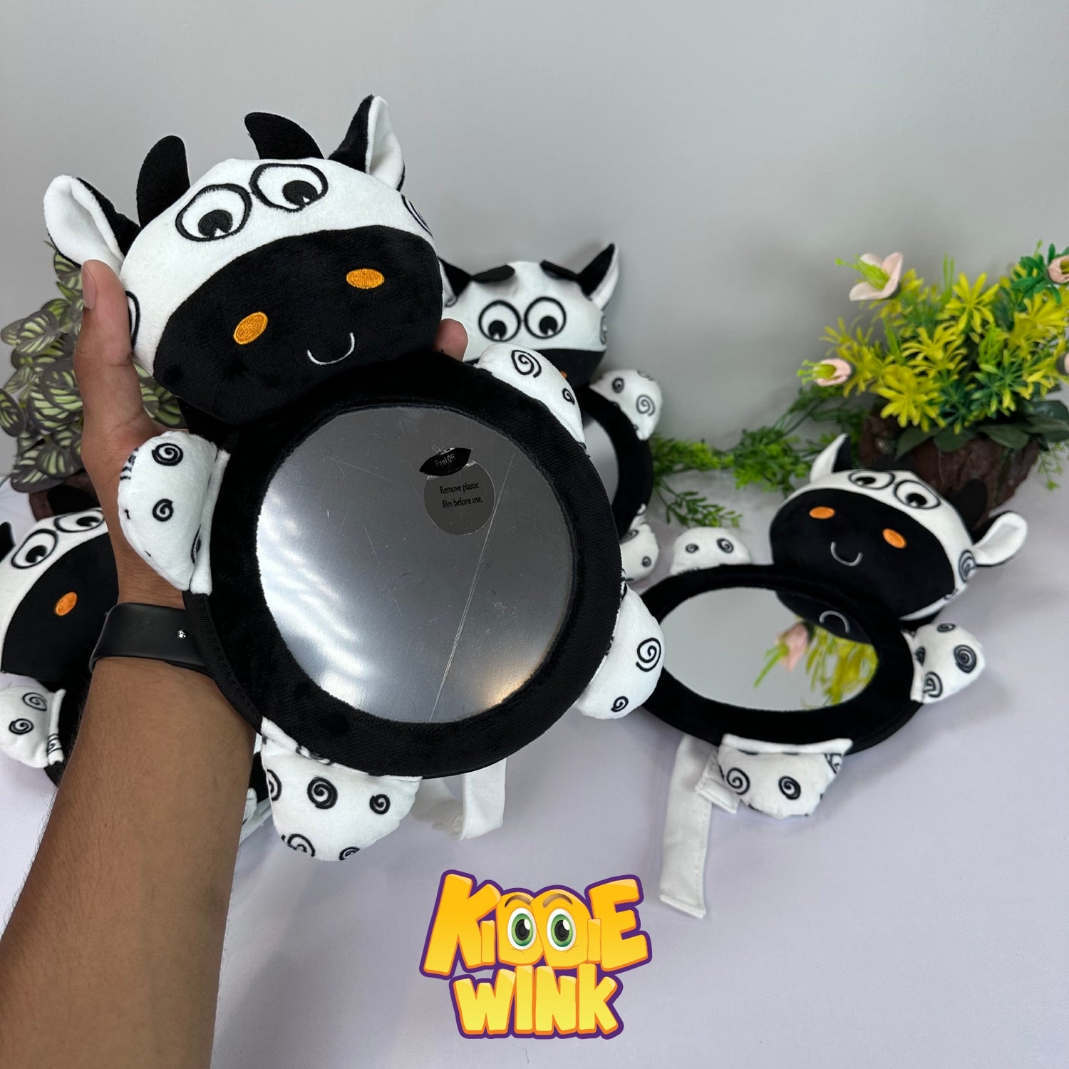 Soft Cow Tummy Mirror Sensory Toy - KiddieWink - Gifts They'll Love