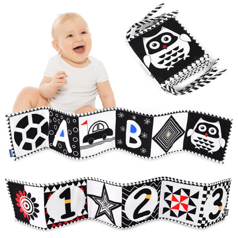 Soft Black & White Baby Sensory Cloth Book