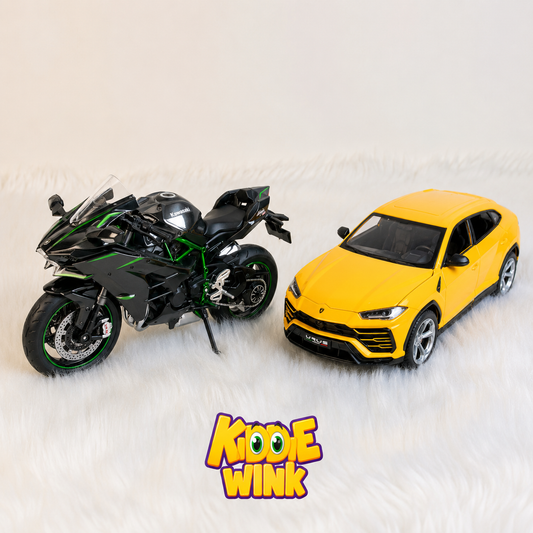Diecast Kawasaki Ninja H2R & Lamborghini Urus (Premium Bundle)