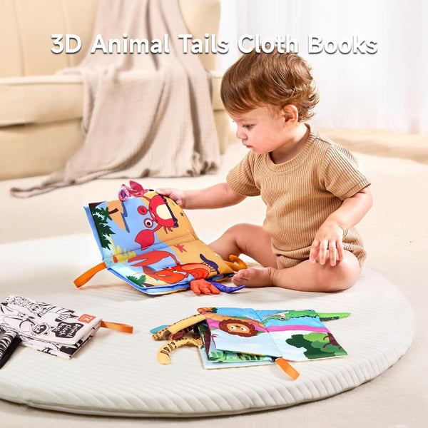 3D Animal Tail Cloth Book For Kids