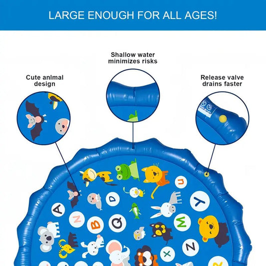 KiddieWink™ Inflatable Splash Sprinkler Mat (100cm) For Kids - KiddieWink - Gifts They'll Love