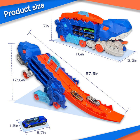 Dinosaur Transport Truck Car Toy For Kids - KiddieWink - Gifts They'll Love