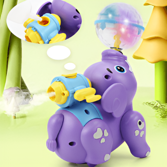 Lightning & Musical Cute 360 Degree Rotate Elephant Toy