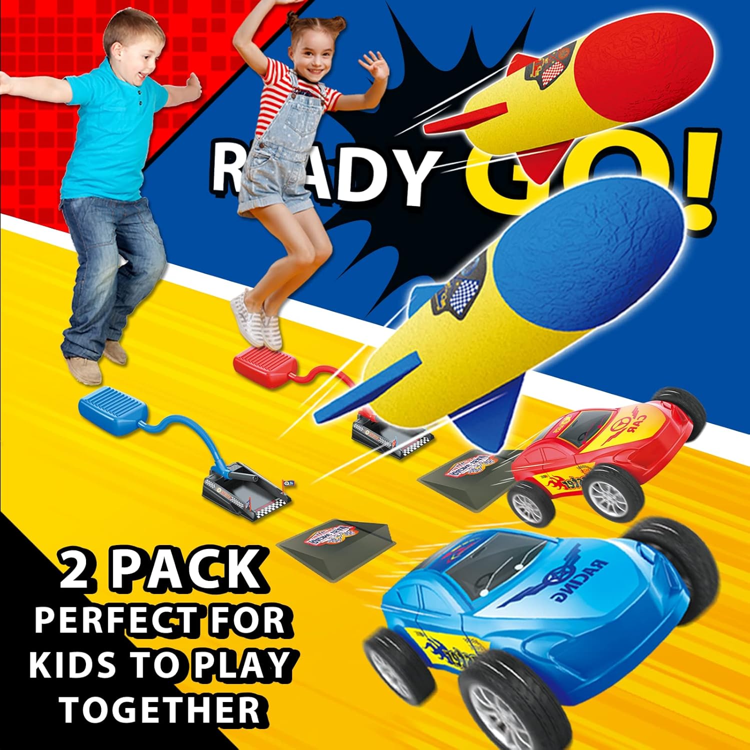 2 In 1 Rocket & Racer Car Toy For Kids - KiddieWink - Gifts They'll Love