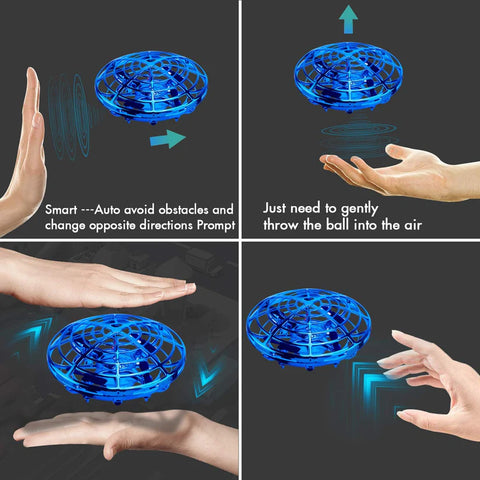 Mini Hand-Operated UFO Drone With Motion Sensors