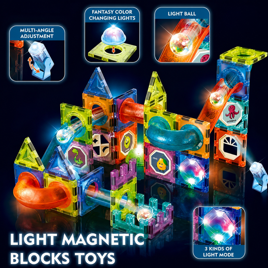 Stem Magnetic Marble Run Building Blocks – 75 Pcs Educational Construction Set