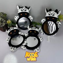 Soft Cow Mirror Sensory Toy For Babies
