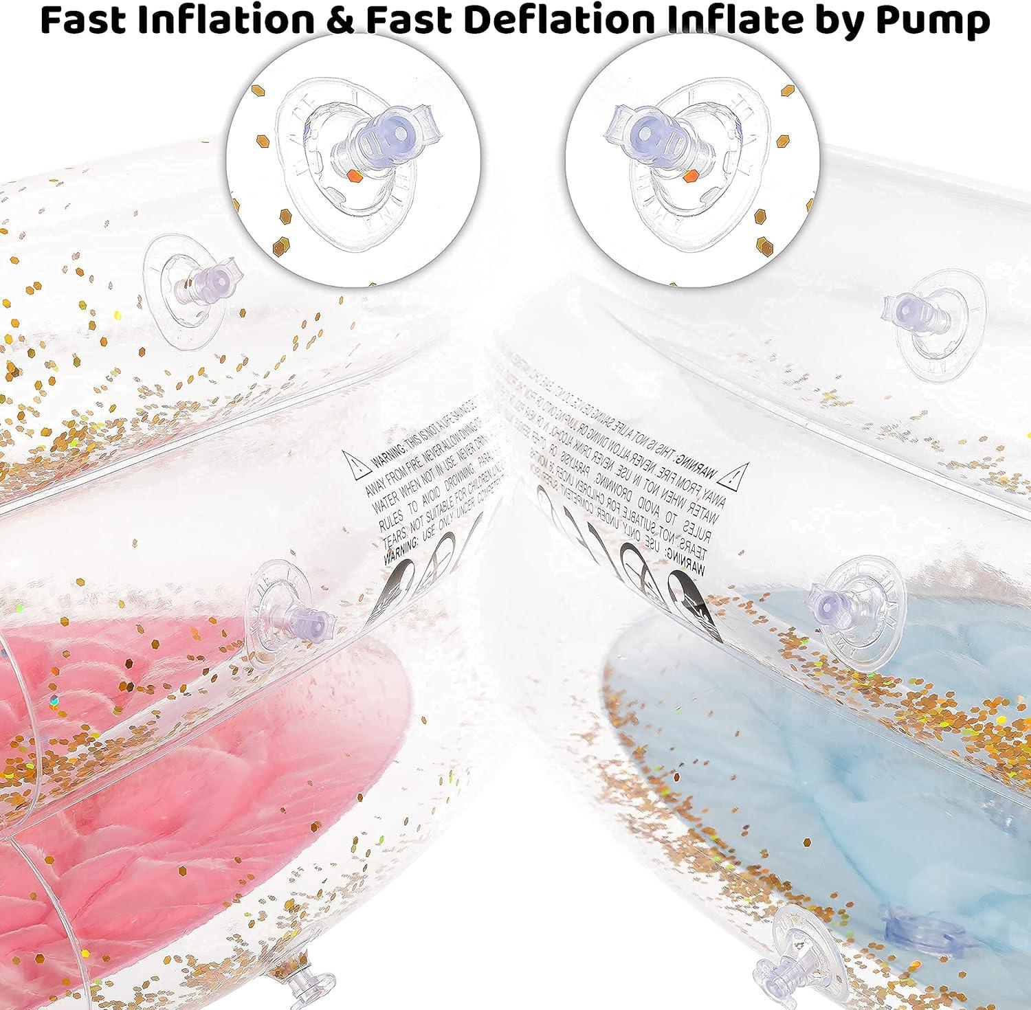 KiddieWink™ Inflatable Transparent Glitters Swimming Pool (86cm) For Kids - KiddieWink - Gifts They'll Love