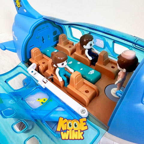 360° Rotating Gear Airplane & Music Telephone Car For Kids - KiddieWink - Gifts They'll Love