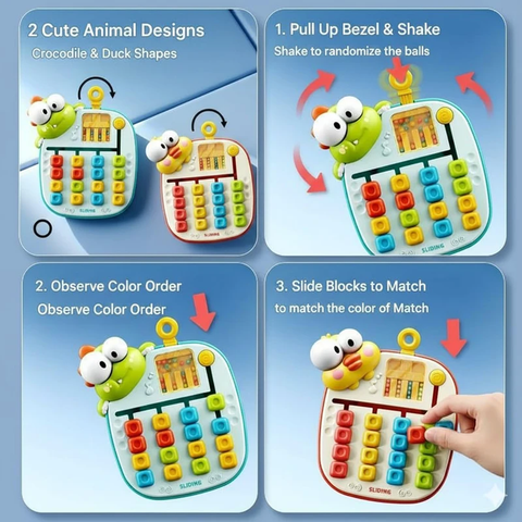 Interactive Duck Color Matching & Sliding Puzzle Toy For Kids