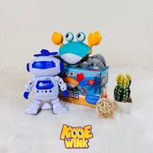 Dancing Robot & Crawling Crab Lightning & Musical Toys For Kids