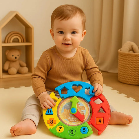 Interactive 3 - in - 1 Clock Game – Shapes, Maze & Time Play - KiddieWink - Gifts They'll Love