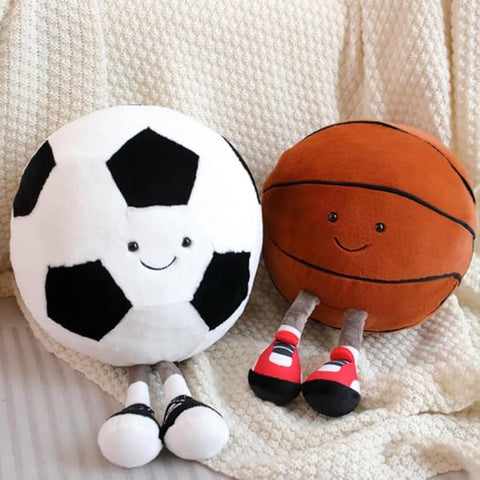 Softly Cozy Soccer & Basketball Plush Toys