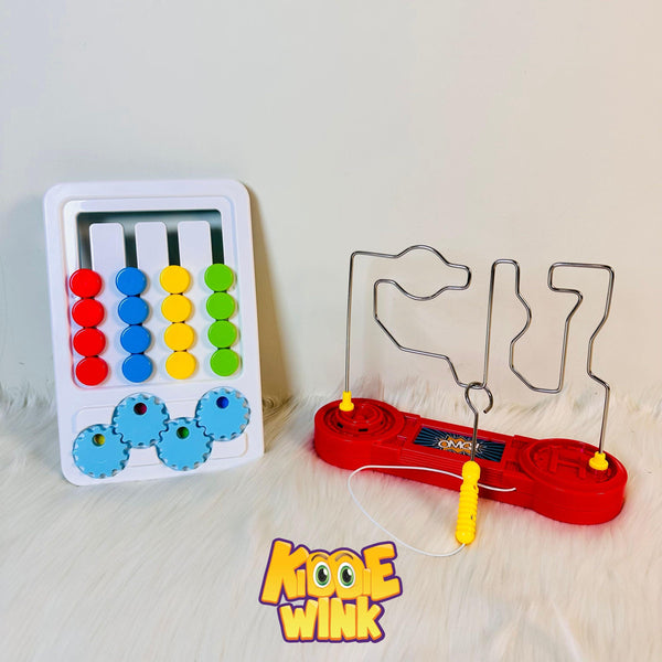 Electric Don't Buzz Game & Brain Teaser Color Sorter Pack For Kids