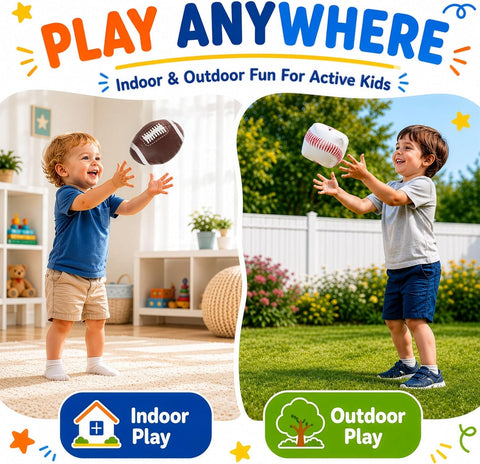 4-in-1 Kids Play Soft Sports Ball Set