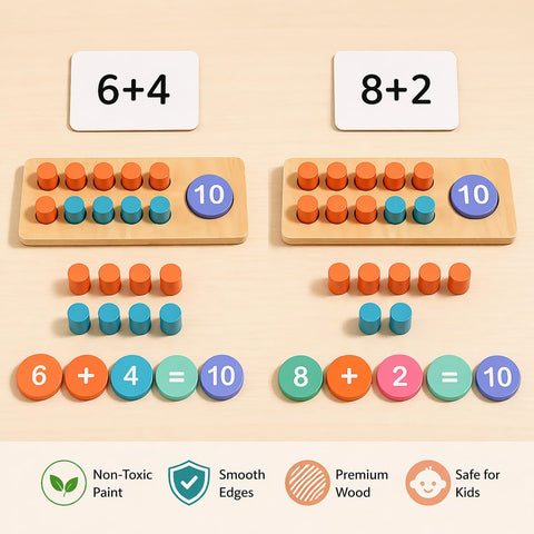 Interactive Math Learning Ten Frame Set