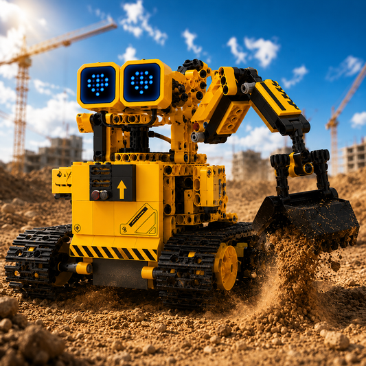 5-in-1 Transforming Smart Builder RC Engineering Robot