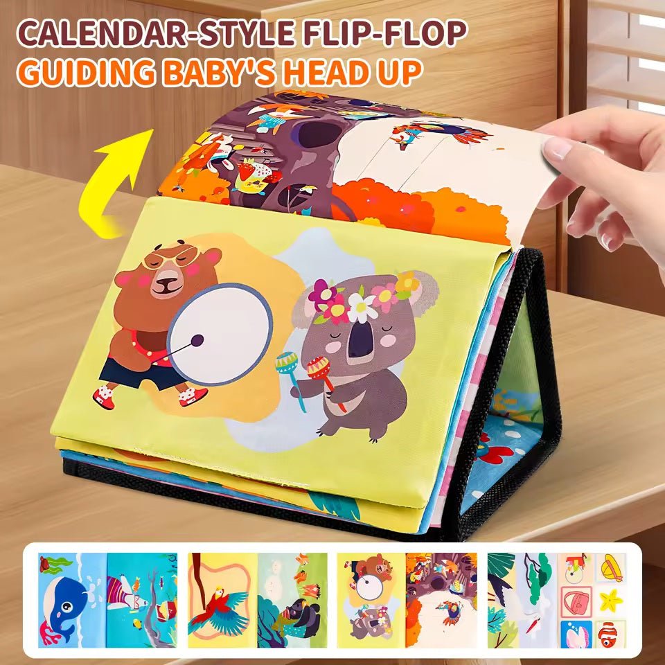 Tummy Time Mirror Sensory Cloth Book For Toddler - KiddieWink - Gifts They'll Love