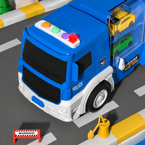 2-in-1 Mega Transporter Transforming Garage Truck