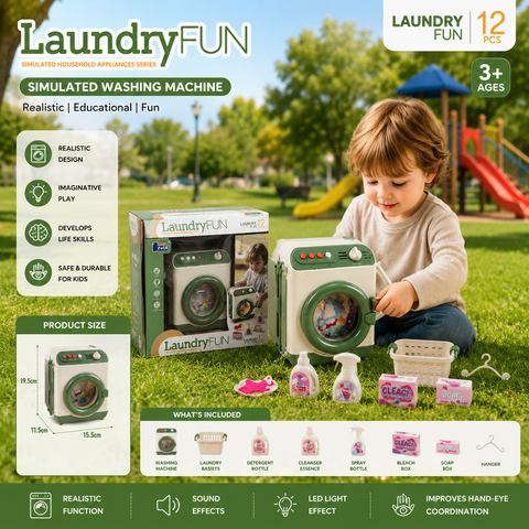 Cute Mini Laundry Fun Washing Machine Toy