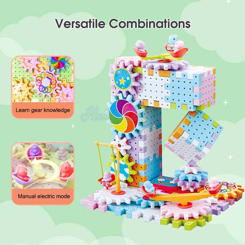 Electric Gear Building Blocks Toy For Kids - KiddieWink - Gifts They'll Love