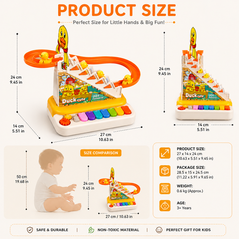 Magic Climbing Duck Musical Piano Toy