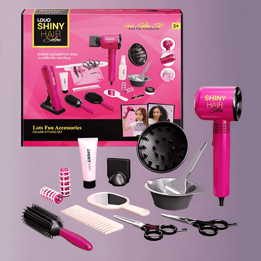 Hair Dryer Styling Play Set For Girls - KiddieWink - Gifts They'll Love