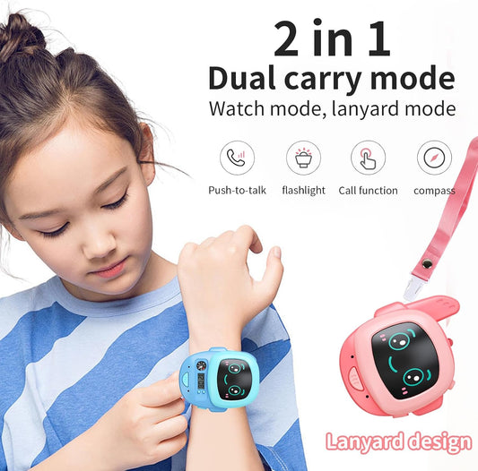 Kids Cartoon Face Electric Walkie Talkie Watch