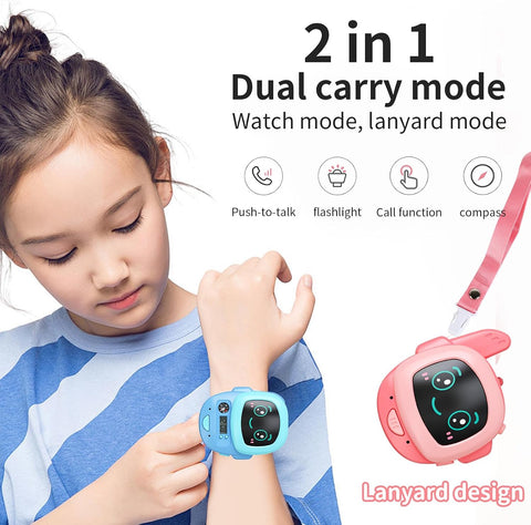 Kids Cartoon Face Electric Walkie Talkie Watch