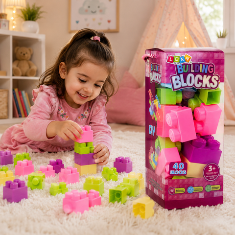 55-Piece Colorful Building Blocks Set for Kids