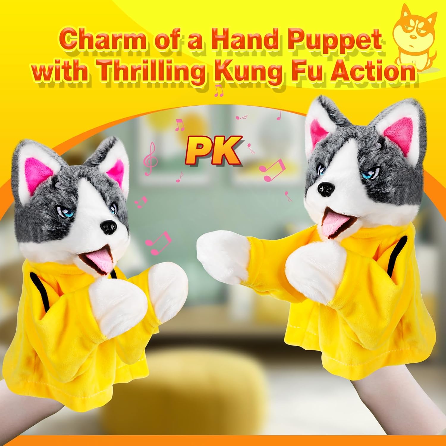 Funny Husky Boxing Hand Puppet - KiddieWink - Gifts They'll Love