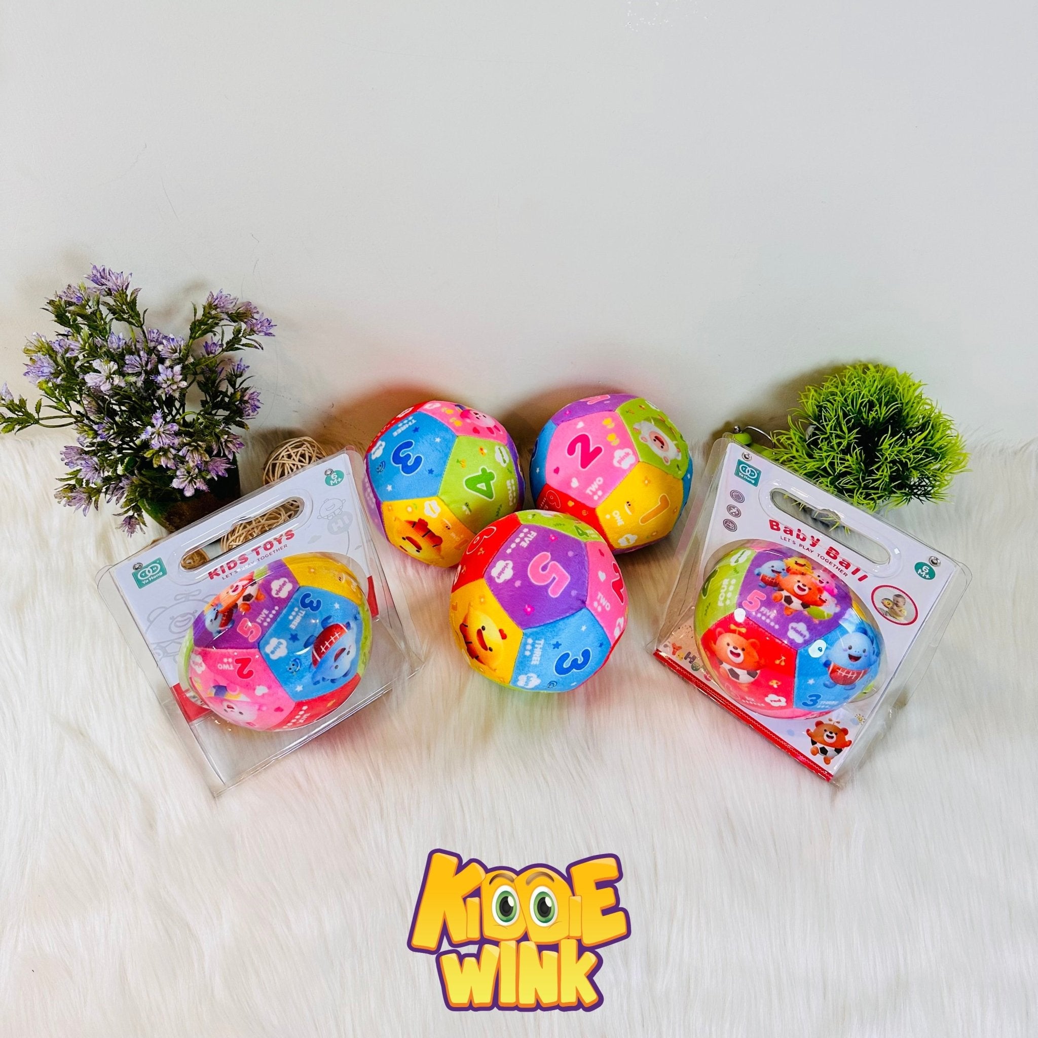 Colorful Soft Rattle Sensory Ball Toy - KiddieWink - Gifts They'll Love