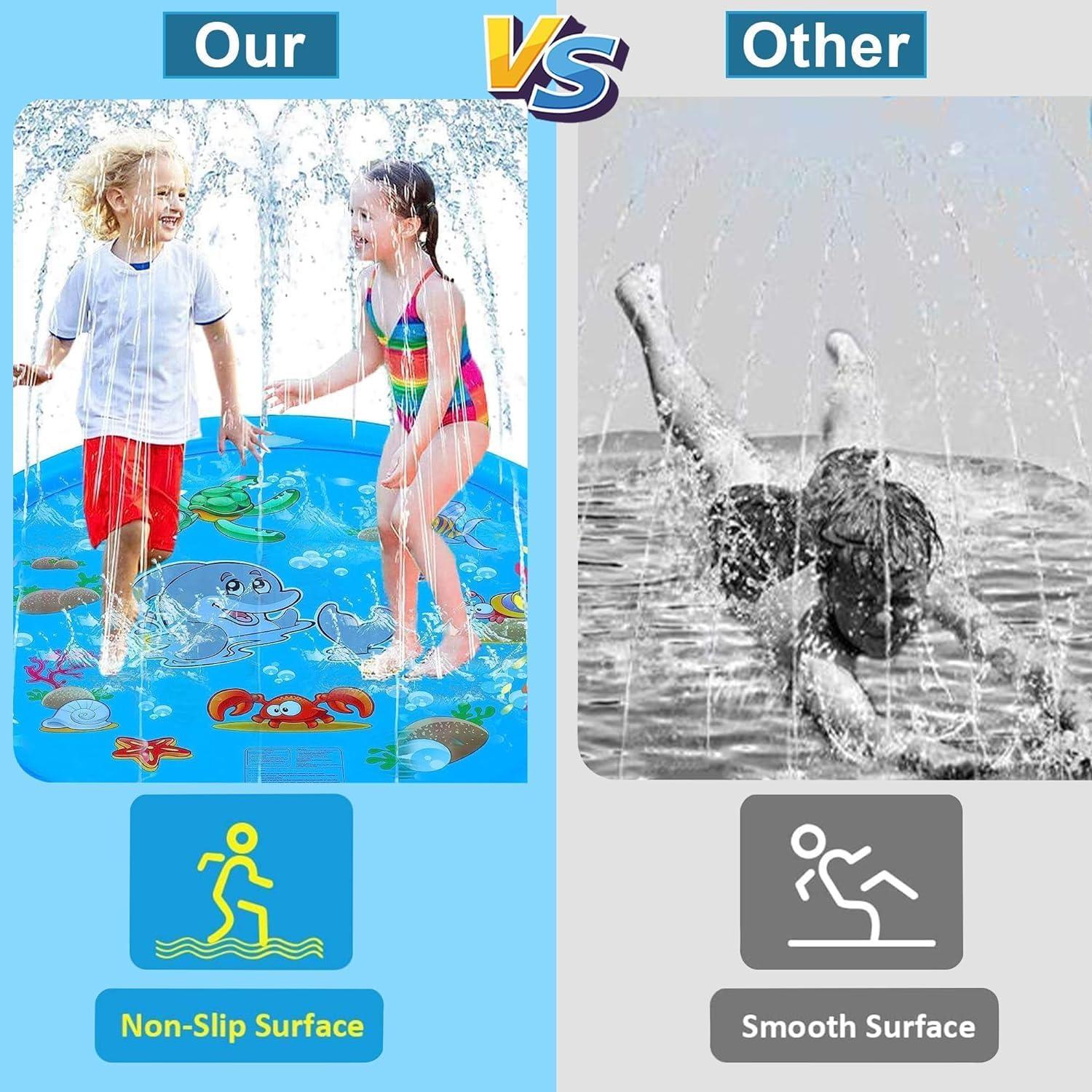 KiddieWink™ Inflatable Splash Sprinkler Mat (100cm) For Kids - KiddieWink - Gifts They'll Love