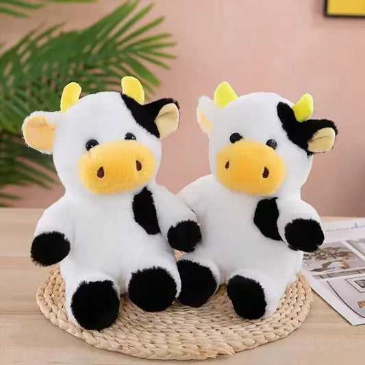 Adorable Cute Black & White Soft Cow Plush (30 CM)
