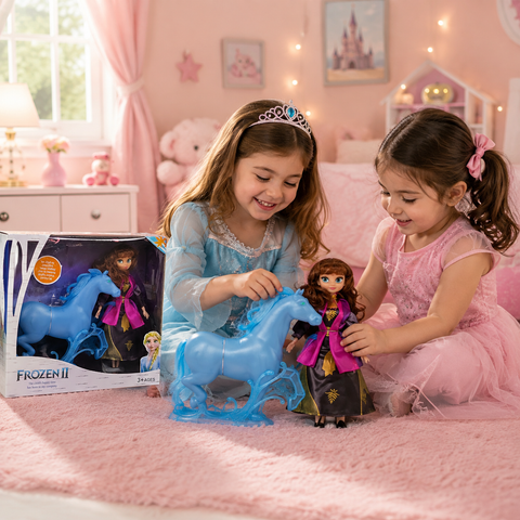 Cute Disney Frozen Water Horse Doll Set For Girls