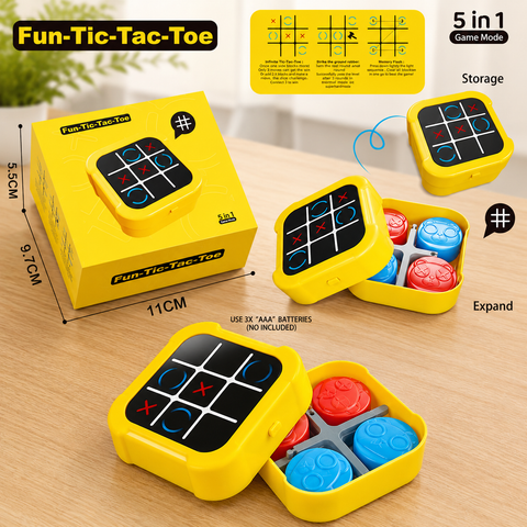 5-in-1 Touch Tic-Tac-Toe Puzzle Game for Kids