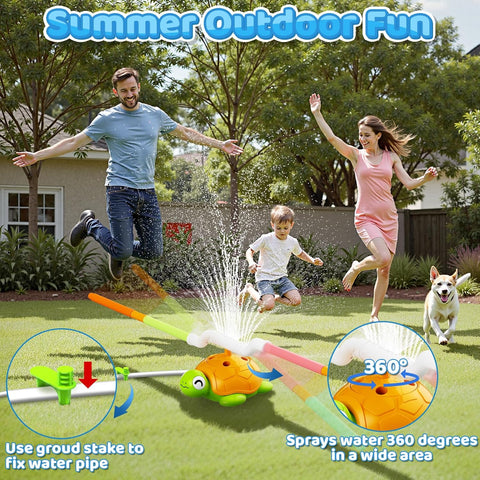 Interactive 4 in 1 Turtle Sprinkler Water Play